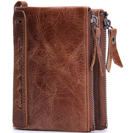 Billetera de Cuero Marca Contacts para Hombre