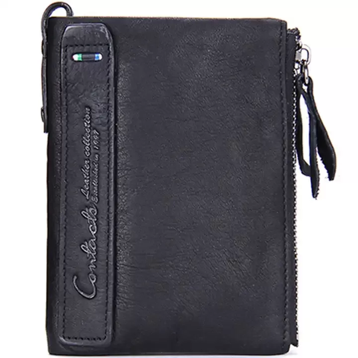 Billetera de cuero marca contacts para Hombre