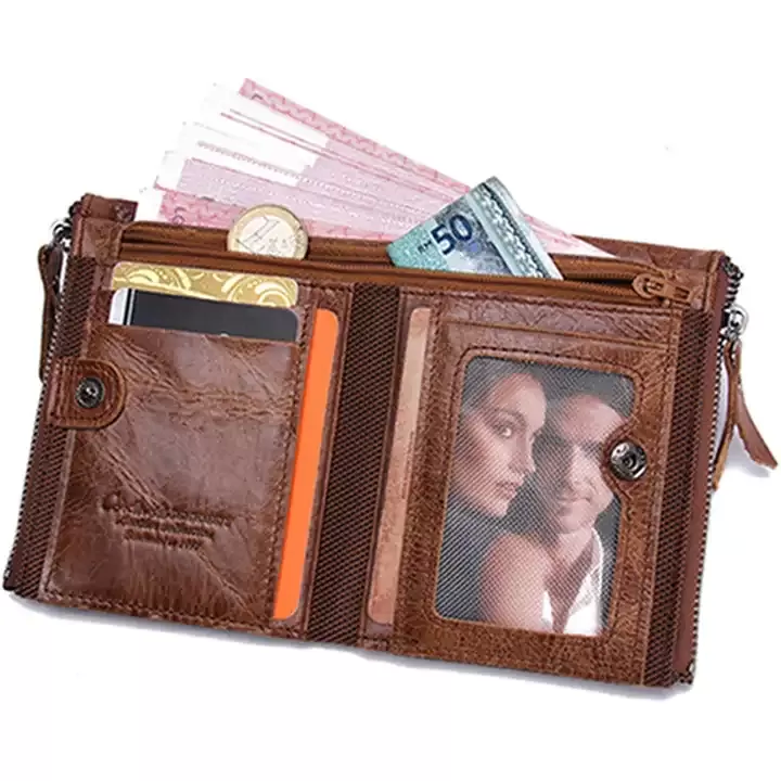 Billetera de Cuero Marca Contacts para Hombre